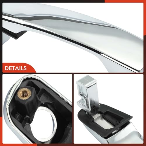 A-Premium Front Driver Side Exterior Door Handle with Keyhole Compatible with Chevrolet Equinox, Malibu, Traverse & GMC Terrain, Acadia Limited & Buick Enclave & Pontiac G6 & Saturn Aura, Outlook