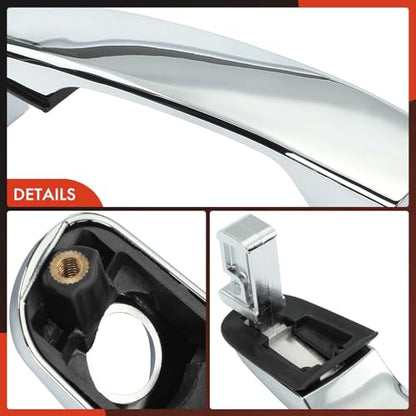A-Premium Front Driver Side Exterior Door Handle with Keyhole Compatible with Chevrolet Equinox, Malibu, Traverse & GMC Terrain, Acadia Limited & Buick Enclave & Pontiac G6 & Saturn Aura, Outlook