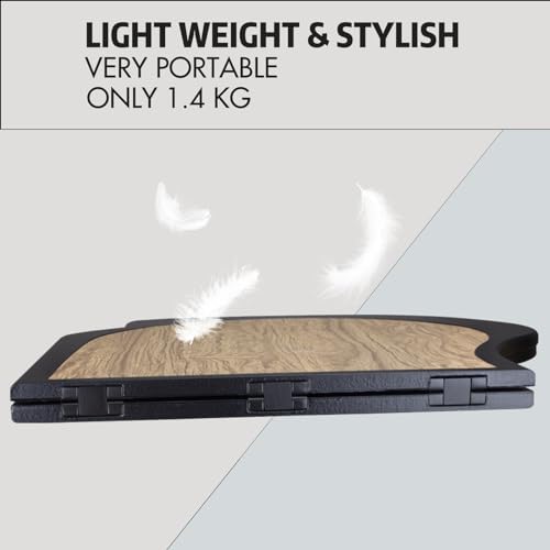 Frins for Tesla Car Desk,Foldable Car Table for Laptop(PU Leather &Wood Grain),Tesla Model Y/3 Accessories Tray,Car Tray for Dining/Work/Study/Game/Makeup/Travel/Outdoor for Model Y/3/X &Most Vehicles