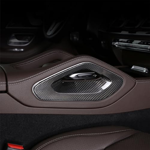 NVCNX Hard Carbon Fiber Accessories for Mercedes Benz GLE GLS 350 450 450e 580 53 63 S AMG 2020 2021 2022 2023 2024 2025 2026 Center Console Sides Armrest Cover Molding Interior Trim 2PCs - color: Center Console Sides Armrest Handle Trim