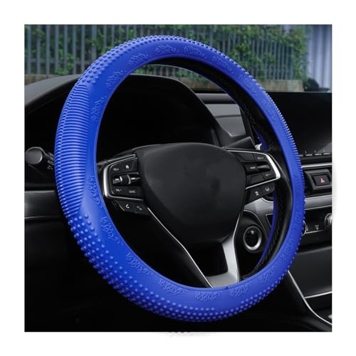 Bittwee Steering Wheel Cover, Car Silicone Steering Wheel Protector, Anti-Slip Soft Odorless Wheel Covers, Universal 14-15 Inch Steering Wheel, Automotive Interior Accessories (Dark Blue) - color: Dark Blue