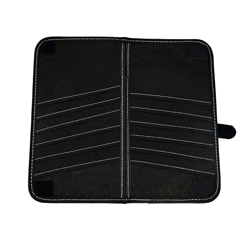 Car CD Holder Storage Case, Car Truck SUV Visor Organizer with Free Napkins, Personal Belonging and Registration, Document, Ticket Storage Pouch and 14 Pocket CD
