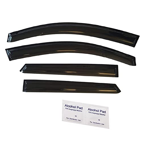 2016-2021 Tape-on Rain Guards for Hyundai Tucson Side Window Deflector Visors SEL Value Limited Sport Ultimate SE Durable Tinted Vent Shade 2017 2018 2019 2020 - size: For Hyundai Tucson 2016-2021