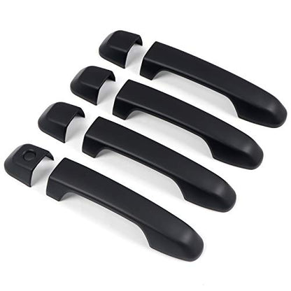 ITrims Door Handle Cover Trim for Toyota 4Runner 4WD N280 Prado J150 2010-2024 2018 2019 2020 Car Styling Accessories Exterior Door Handles 8PCS ABS (No Smart Key Holes Matte Black) - size: No Smart Key Holes Matte Black