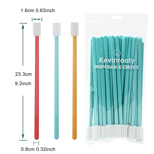 50PCS Disposable Crevice Cleaning Brush Kit, Disposable Toilet Brush, Window Sill, Keyboard, Car AC Cleaner (Blue) - color: Blue
