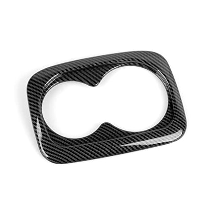 Car Cup Holder Water Cover Decals for 2022 2023 2024 2025 Honda Civic 11th Gen Accessories ABS Carbon Fiber Interior Stickers - color: Cup Holder Panel Frame