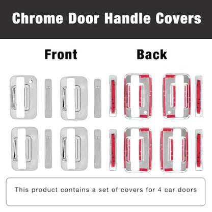 SEGADEN Chrome Plated Door Handle Cover Compatible with 2004-2014 Ford F-150 F150 2005-2008 Lincoln Mark LT (4 Doors with Key Pad No Passenger Keyhole) XG7705