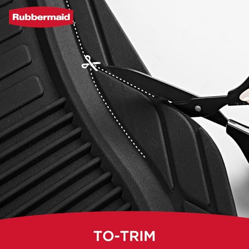 Rubbermaid Car Mats Full Set – All Weather Car Floor Mats Universal Trim-to-Fits Design,Heavy Duty Car Mats for Cars, SUVs, Trucks,and Vans - Gray - color: Black
