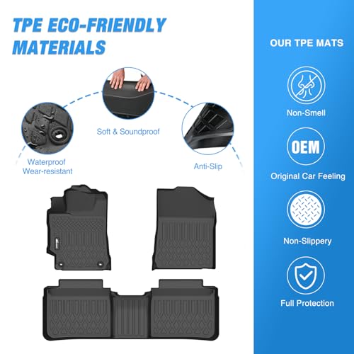 Nilight TPE Floor Mats for Toyota Camry 2015 2016 2017, All Weather Custom Fit Heavy Duty Floor Liners - size: 2015-2017 Toyota Camry