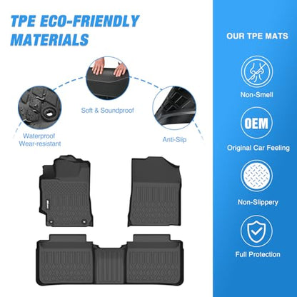 Nilight TPE Floor Mats for Toyota Camry 2015 2016 2017, All Weather Custom Fit Heavy Duty Floor Liners - size: 2015-2017 Toyota Camry