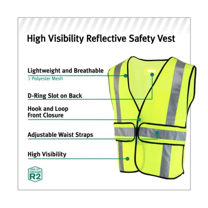 Safety Works High Visibility ANSI Class II Type R Breakaway Safety Vest