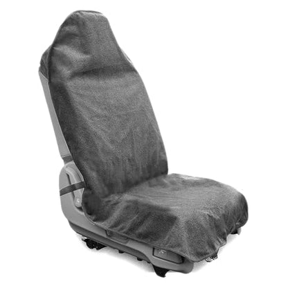 Waterproof Towel Car Seat Cover, Sweatproof Non Slip Towel Carseat Cover, Machine Washable Vehicle Bucket Frontseat Protector Accessories, Universal for SUV, Sedan, Truck (Gray) - color: Gray