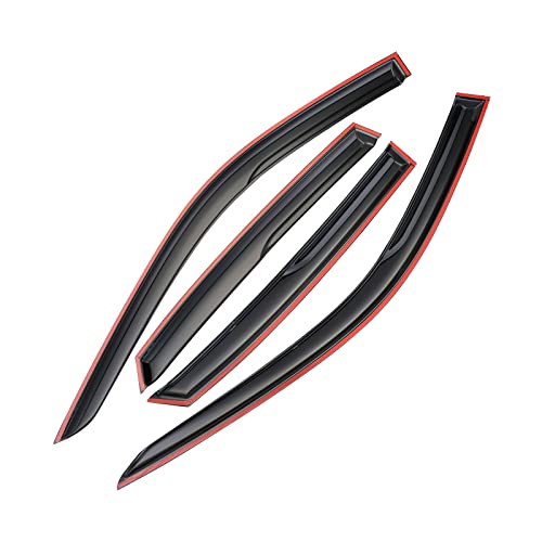 Smoke Tinted Tape-On Side Window Visor Deflectors Rain Guards Designed for Honda Civic Sedan 2022 2023 LX EX SI HPT Sport Touring（4pcs） - size: 2022-2023 Honda Civic Sedan