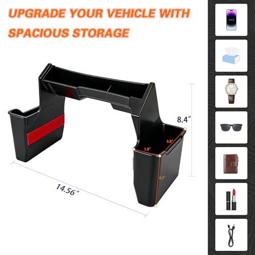 Zihvfzu Center Console Gear Shift Organizer Tray for Jeep Wrangler JL JLU 4xe 2018 2019 2020 2021 2022 2023 2024 2025 2026 & Gladiator JT 2020 2021 2022 2023 2024 2025 2026, Shifter Side Storage Box
