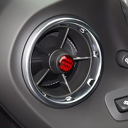Carbon Fiber Decla Car Center Air Vent Sticker Interior Trim Cover for Chevrolet Camaro ZL1 2016 2017 2018 2019 2020 2021 2022 2023 Accessories - color: Center Air Vent