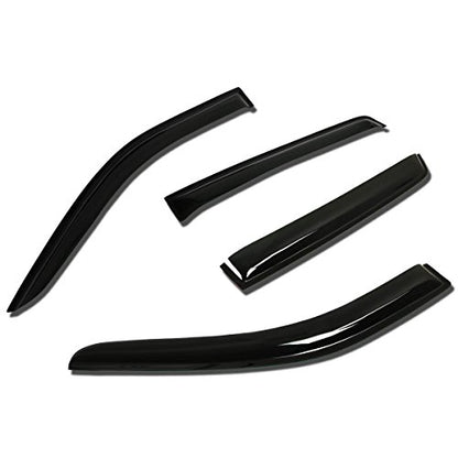 Auto Dynasty 4Pcs Tape-On Window Vent Visor Deflector Rain Guard Compatible with 2001-2006 Santa Fe, Acrylic - size: 01-06 Santa Fe