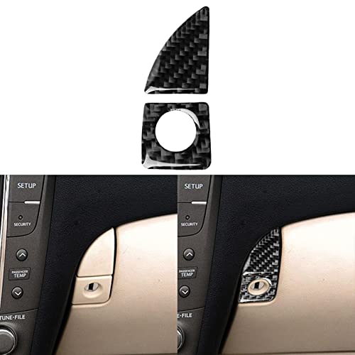 NVCNX Real Premium Carbon Fiber for Lexus IS250 is 250 IS350 2006-2013 2007 2008 2009 2010 2011 2012/ IS250C IS350C 2010-2015 Accessories Car Dash Co-Pilot Storage Box Switch Cover Interior Trim 2PCs - color: Co-pilot Storage Box Switch
