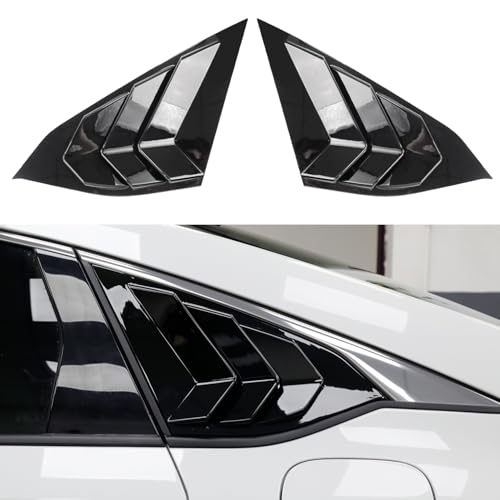 YINGTUU YINGTUU for Honda Accord Accessories 10th Gen 2018 2019 2020 2021 2022 Rear Window Louvers Blinds Trim-Glossy Black - color: Rear Side Window Louvers-black