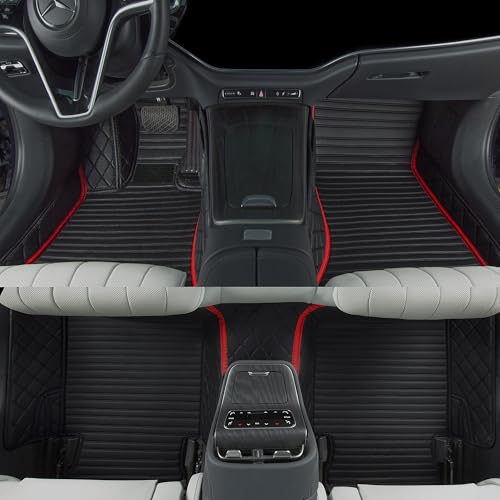 Luxury car Floor mats are for 99% of Vehicle Models,All Weather car Floor mats Provide Comprehensive Protection for Vehicles,Floor mats for car Personalized Customization! (2+1 BlackRed) - color: 2+1 blackred