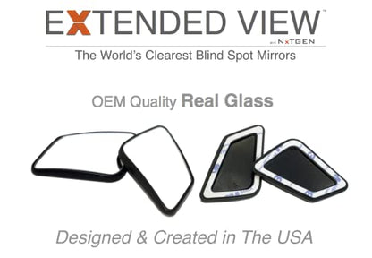 Blind Spot Mirrors- Compatible with Tesla Model S Extended View - 2 Piece Set (Left & Right) - size: Model S
