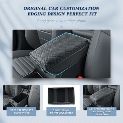 BIBIBO for 2025 Kia K4 Center Console Armrest Cover 2025 Kia K4 EX/LX/GT-Line/GT-Line Turbo Arm Rest Cover 2025 Kia K4 Accessories 2025 K4 Armrest - color: Black-for 2025 Kia K4