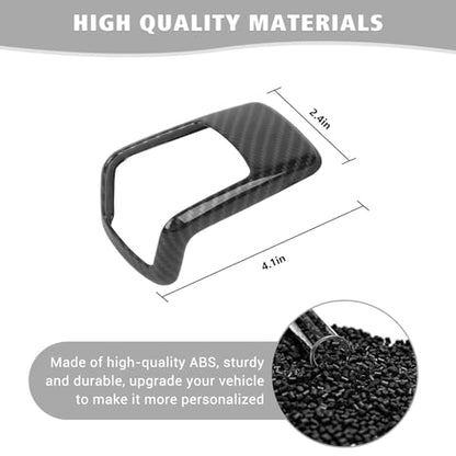 Jimen for Silverado Shift Knob Cover, Auto Gear Shifter Knob Trim Compatible with Chevrolet Silverado 2022-2024 (Carbon Fiber) - color: Carbon Fiber
