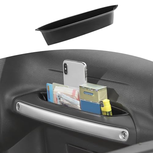 RT-TCZ for Wrangler JK Grab Tray Passenger Handle Storage Box Insert Organizer for Jeep Wrangler JK JKU 2011-2017 Black - color: black, size: Large