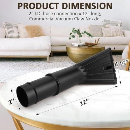 Vacuum Claw Nozzle 2" x 12" for Wet/Dry Utility Shop Vac Cleaning Auto Car Cars RV's Home Claw Nozzle SCN2 - style: 1 PACK