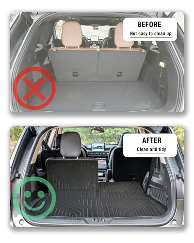 Cargo Liner Compatible with 2020-2025 2026 Lincoln Aviator Trunk Mat Cargo Mat Back Seat Cover Protector (Backrest Mats+Trunk Mat) - size: For 2020-2026 Lincoln Aviator