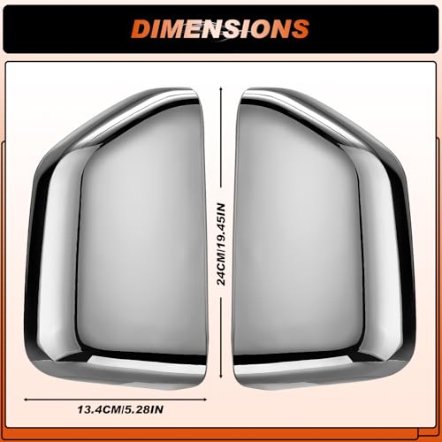 ACLONG Chrome Tow Mirror Cover Caps Left & Right Rearview Side Mirror Covers Compatible with Ford F250 F350 F450 Super Duty 2017-2024 Replaces HC3Z-17D743-AA-1 Pair - size: Fit for Ford F250 F350 F450 2017-2024-Chrome