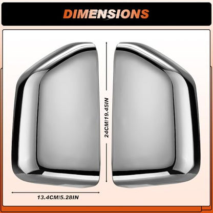 ACLONG Chrome Tow Mirror Cover Caps Left & Right Rearview Side Mirror Covers Compatible with Ford F250 F350 F450 Super Duty 2017-2024 Replaces HC3Z-17D743-AA-1 Pair - size: Fit for Ford F250 F350 F450 2017-2024-Chrome