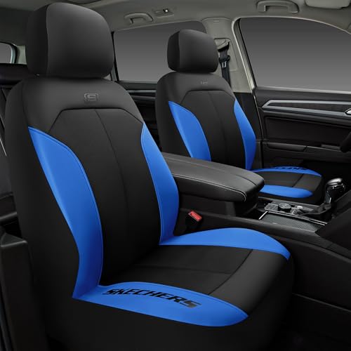 Skechers Car Seat Covers,GOGA Mat Oxford Cloth Seat Covers,Waterproof Car Seat Covers Front Seats,Automotive Universal Fit Seat Cover for Most Cars, Suvs, Trucks,Blue - color: Black & Blue, size: Two Front