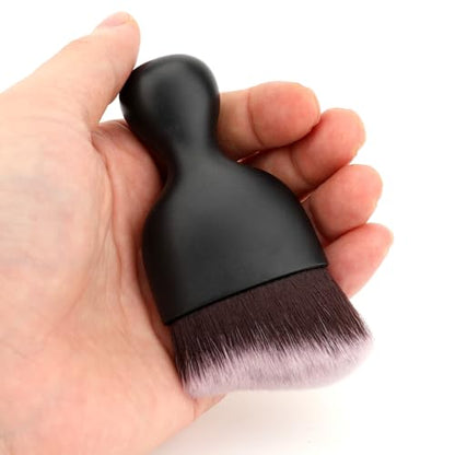Car Detailing Brush, Soft Bristle Cleaning Brush, Scratch-Free Auto Duster Tool for Dashboard, Air Vents, Leather & Interior Cleaning (Black&White&Dark Brown) - color: Black&White&Dark Brown