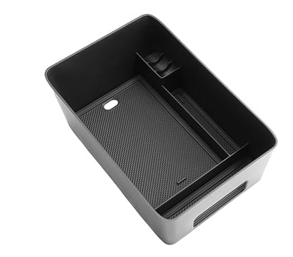 (2Pack) Coleya 2024 2025 2026 Santa Fe Center Console Organizer (Lower&Armrest)(SE/SEL/XRT/Limited/Calligraphy), Durable ABS Plastic&Anti-Slip Rubber Console Tray 2026 2025 Santa Fe Hybrid Accessories - color: Lower+Armrest (2-pack Console Organizer)
