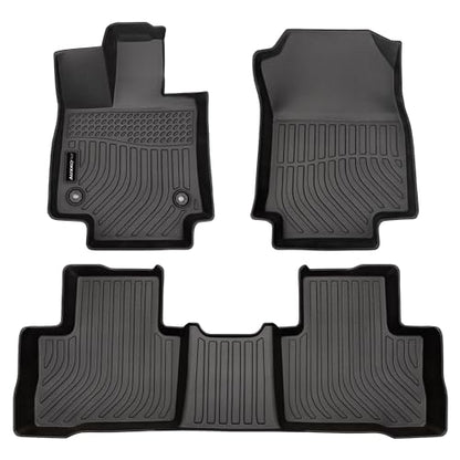 Auxko All Weather Floor Mats Fit for Toyota RAV4 Hybrid 2019-2024 2025 TPE Rubber Liners RAV4 Accessories Set All Season Guard Odorless Anti-Slip Floor Mats - size: rav4 hybrid|2019-2025|floor mats