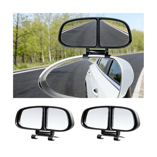 Car Blind Spot Mirror, 2PCS HD Glass Frameless Convex Wide Angle 360 Degree Adjustable Side Mirror Blindspot, Automotive Exterior Rearview Glass, Universal for Vehicles - size: 2PCS