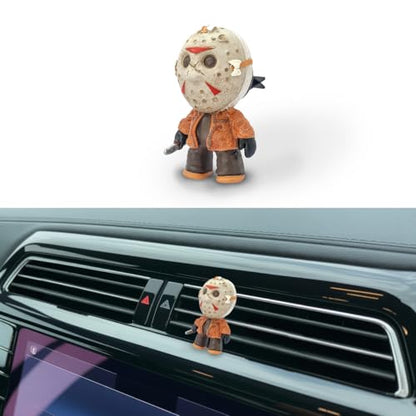 GENANY 3D Resin Horror Movie Killer Character Car Air Freshener Vent Clips, Spooky Car Freshener, Horror Air Freshener, Gothic Gifts for Women and Men, Cool Spring Gifts For Horror Fans - style: 06. Masked Character