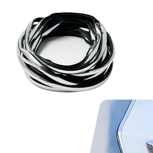 Car Door Edge Guard, 16.4Ft (5m) U Shaped Door Edge Protector Strip, Anti-Scuff Moulding Trim, Universal Car Exterior Decor Accessory for Most Cars (Silver) - color: Silver