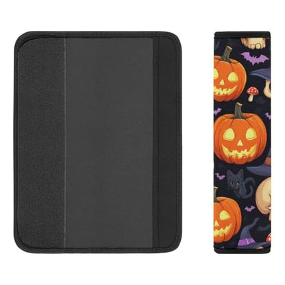 Women's Car Belt Covers, Halloween Gothic Witch Black Cat Bat Pumpkin Skull Mushroom Fashion Cushion Pad Car Shoulder Strap Harness Pad - color: Color361