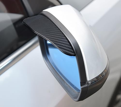 2PCS Side Mirror Visor Rain Guards, Car Rear View Mirror Rain Cover, Silicone Rain Shield, Mirror Cover Rubber Visor Guard