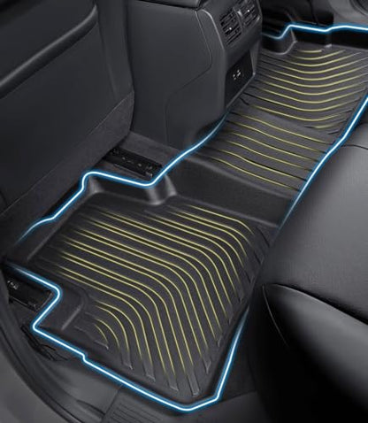 Car Floor Mats Replacement for Chevrolet Chevy Equinox 2012-2017 & GMC Terrain 2012-2017 Heavy Duty TPE Liner Custom Fit All Weather Waterproof Protection Coverage Full Set Black Carpets - size: Floor Mats for Equinox & Terrain 2012-2017