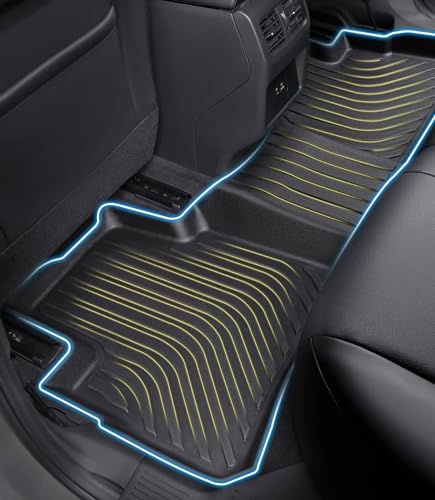 Car Floor Mats Replacement for Chevrolet Chevy Blazer (Not for EV & Trailblazer) 2019-2025 Heavy Duty TPE Liner Custom Fit All Weather Waterproof Protection Coverage Full Set Black Carpets - size: Floor Mats for Blazer 2019-2025