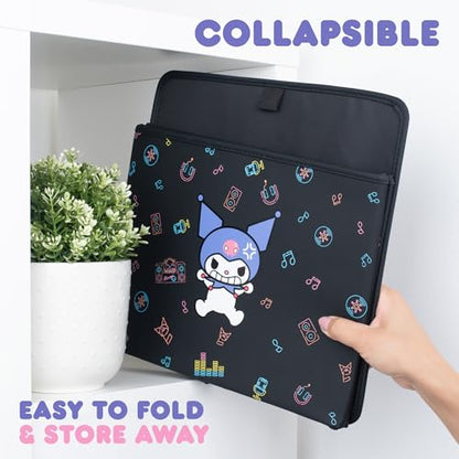 Sanrio Kuromi Car Trunk Organizer and Storage Bin - Collapsible Simple Compartment Convenient Heavy Duty, Fold Up for Easy Storage Box, Automotive Seat Cargo for Groceries Tools - 12.5L x 12.5W x 9H - style: Organizer Kuromi
