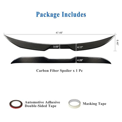 AeroBon Real Carbon Fiber Trunk Spoiler Compatible with 2014-2020 Audi A3 S3 RS3 Spoiler 8V Sedan Rear Spoiler (MP Style) Motorsport Performance - size: MP