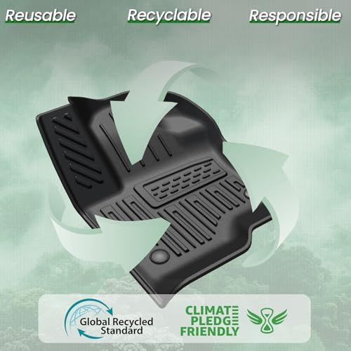 Floor Mats Cargo Mat Set for 2018-2024 Ford Expedition Max 8 Seats Bench Seat, All Weather TPE Cargo Liner Trunk Lower Mat Door Sill Guards Accessories (8 Seats Floor Mats Set) - style: 8 Seats Floor Mats Set