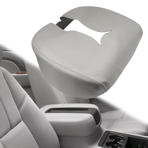 GXARTS Jump Seat Armrest Cover Center Console Cover Gray Fit for Chevy Avalanche Suburban Tahoe Silverado 1500 2500 3500 HD GMC Yukon Sierra 1500 2500 3500 HD 2007 2008 2009 2010 2011 2012 2013 2014 - color: Gray