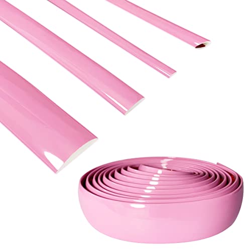 Soft Pink Car Motor Bike Self-Adhesive Exterior and Interior Molding Trim Universal Dashboard Bumper Window Door Body Side Decorative Strip Scratch-Proof (Width: 3/4 inch (20mm), 25Ft) - size: 25Ft, style: Width: 3/4 inch (20mm)