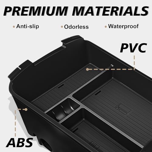 Muslogy Center Console Organizer Compatible with 2026 Hyundai Palisade Accessories Upper & Lower Armrest Box 2-Layer Organizer Insert Tray 2Pcs (Only Fit Calligraphy Trim) - size: 26+ Palisade Console Organizer 2-Layer