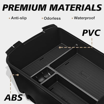 Muslogy Center Console Organizer Compatible with 2026 Hyundai Palisade Accessories Upper & Lower Armrest Box 2-Layer Organizer Insert Tray 2Pcs (Only Fit Calligraphy Trim) - size: 26+ Palisade Console Organizer 2-Layer