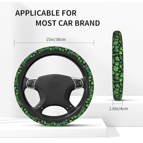 St. Patrick's Day Steering Wheel Covers Non Slip Neoprene Universal 15 Inch Steering Wheel Protector Car Cover for Men Women - color: St. Patrick's Day